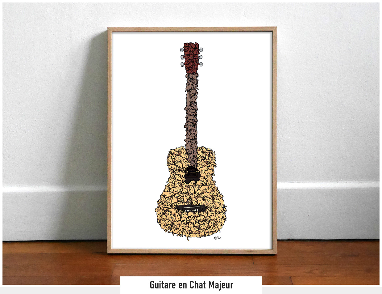 Guitare en Chat Majeur